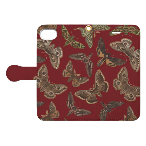 欧州の蛾（赤） Book-Style Smartphone Case