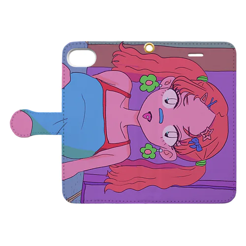 夏のお嬢さん Book-Style Smartphone Case