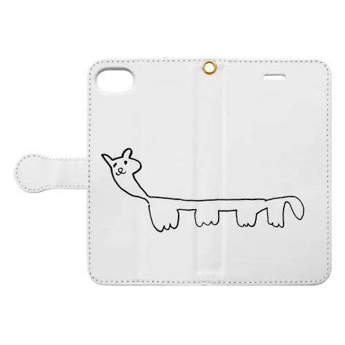 長い猫 Book-Style Smartphone Case