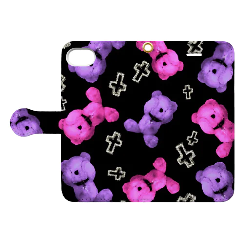 Peek-a-boo CROSS Teddy BLUEBERRY×RASPBERRY  Random Book-Style Smartphone Case