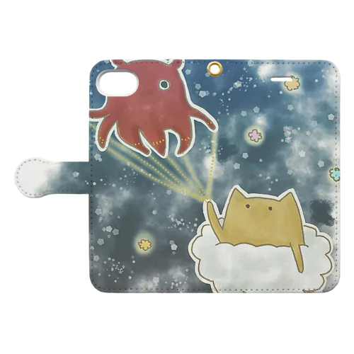 雲ねこちゃんの旅～メンダコ案内～ Book-Style Smartphone Case
