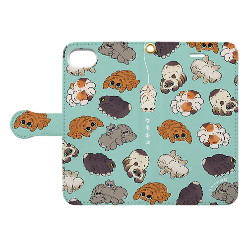クモネコまみれ Book-Style Smartphone Case