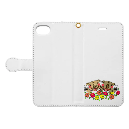 陽気なピットブル兄妹ダディ・ソフィー Book-Style Smartphone Case