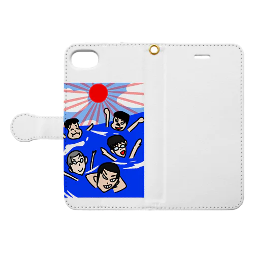 友達たちの海水浴 Book-Style Smartphone Case