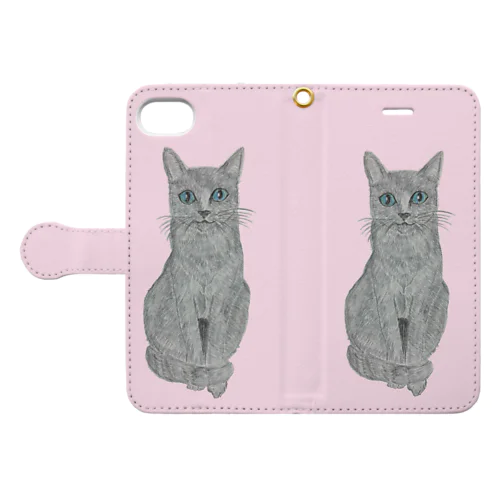 ロシアンブルー_5だぞッ😸 Book-Style Smartphone Case