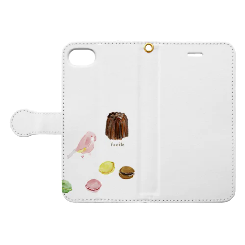おいしそう（アキクサインコ） Book-Style Smartphone Case