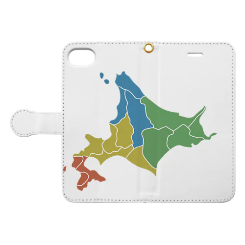 北海道区分地図 Book-Style Smartphone Case