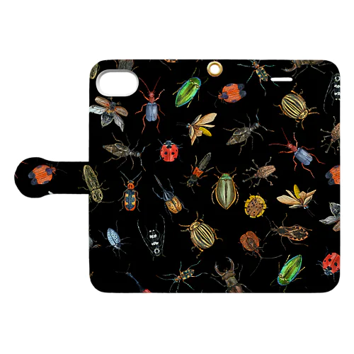 ハッピー！水彩昆虫セット！ A/B Book-Style Smartphone Case