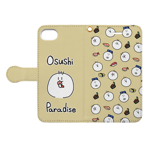 Osushi Paradise(お寿司パラダイス・イエロー) 手帳型スマホケース