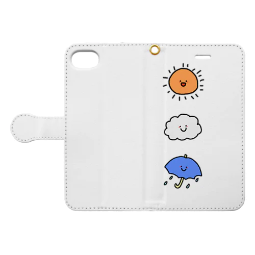 はれのちくもりのちあめ Book-Style Smartphone Case