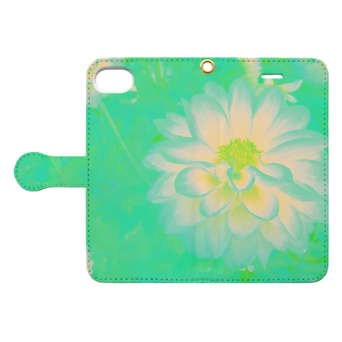 花＊花　ペパーミントグリーン Book-Style Smartphone Case