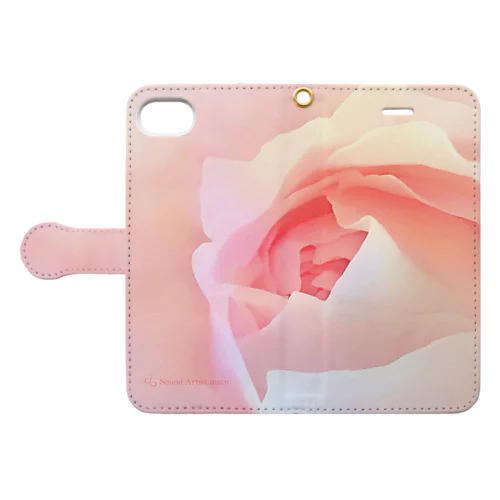 光の鏡【薔薇】（花の色） Book-Style Smartphone Case