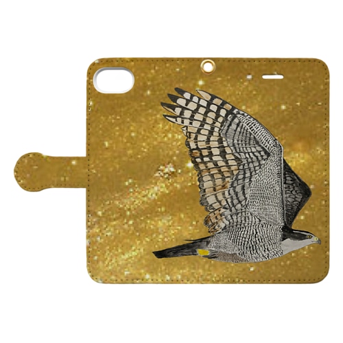 オオタカ　🦅ゴールド2🪶手帳型スマホケース Book-Style Smartphone Case
