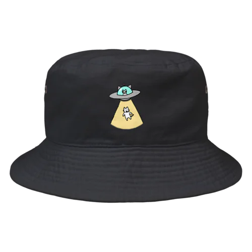 宇宙人にさらわれそうになるねこ Bucket Hat