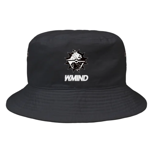 W-MIND（文字付き/White） Bucket Hat