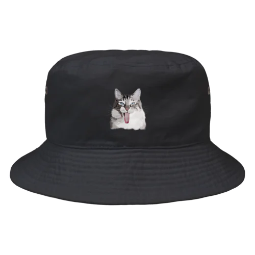 舌を出したネコちゃん Bucket Hat