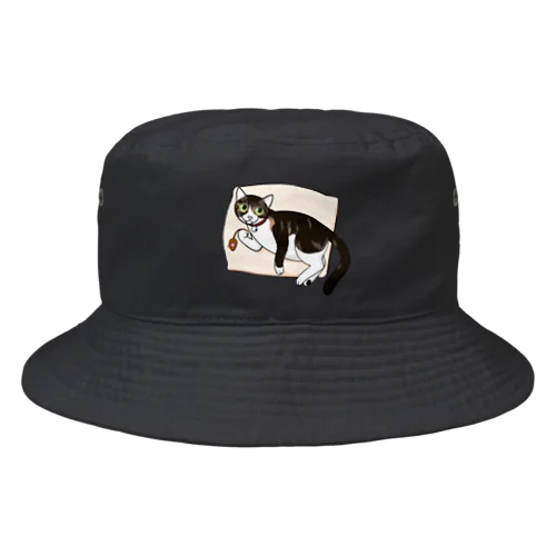 そこそこリアルねこ くつろぐにゃん02 Bucket Hat