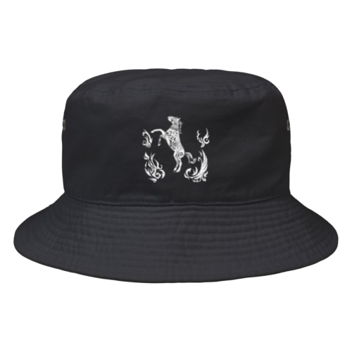 Tribal Horse(白) Bucket Hat