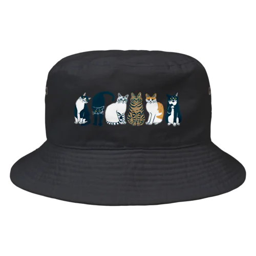 6匹の猫 Bucket Hat