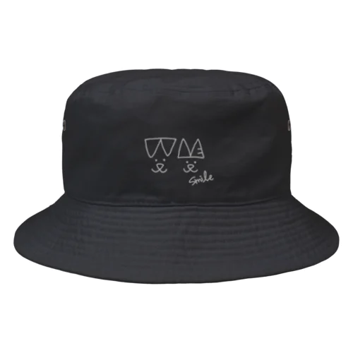 【わん＆にゃんマーク】バケットハット（グレー） Bucket Hat