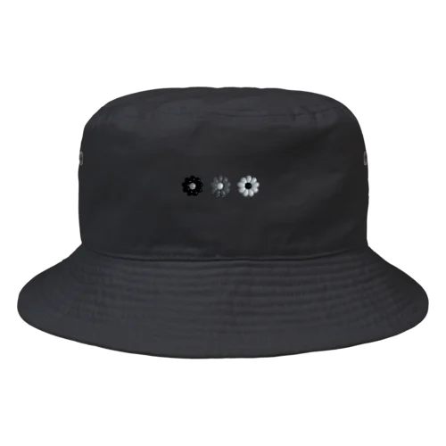 メタリック　お花　モノクロ　その2 Bucket Hat