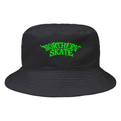 【前面プリント】"BIRIBIRI SKATE"Light green Bucket Hat