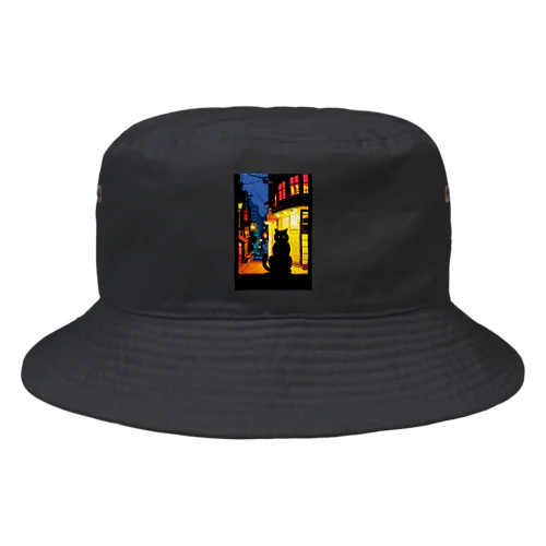 ドット黒猫さん Bucket Hat