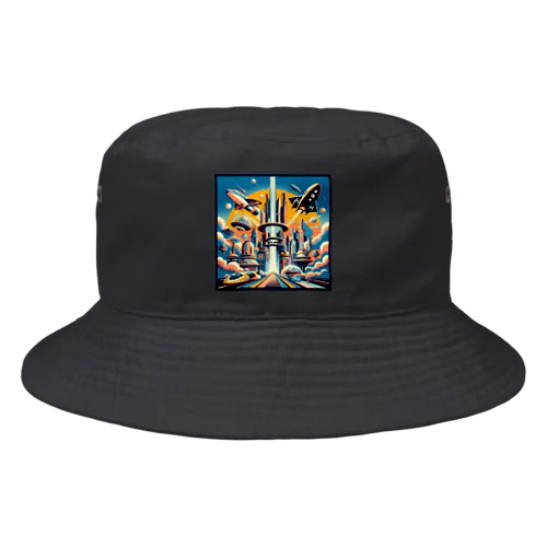 過去の未来観　retro-futurism design01 Bucket Hat