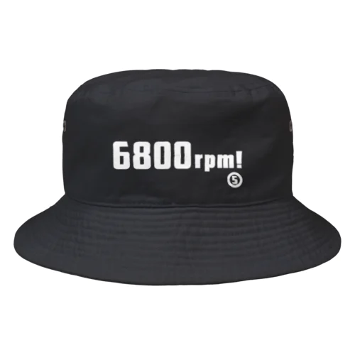 6800rpm ロゴ Bucket Hat