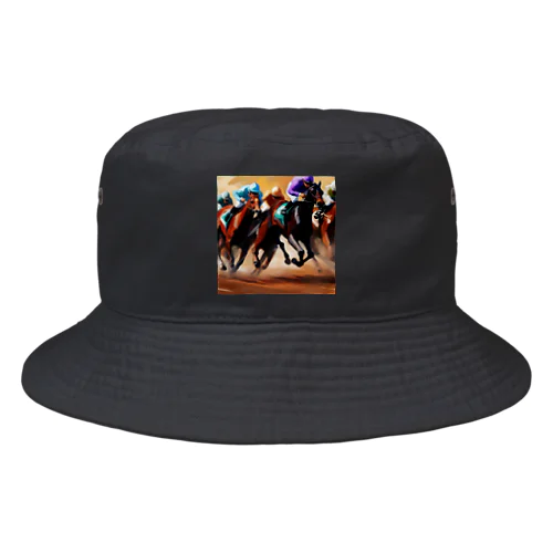 馬たちの力強さと競争心 Bucket Hat