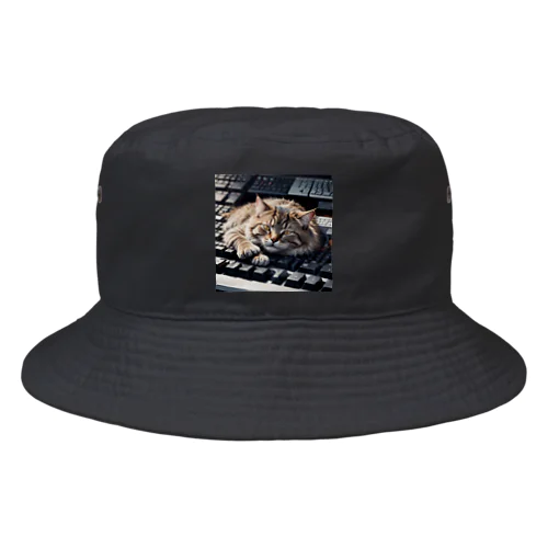 猫とキーボード Bucket Hat