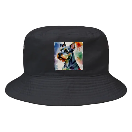 ミニチュアシュナウザー　レインボー柄 Bucket Hat