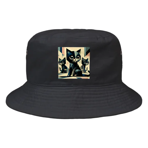 黒猫　キュビズム01 Bucket Hat