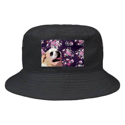 白ペキ 犬 Dog My Love Bucket Hat