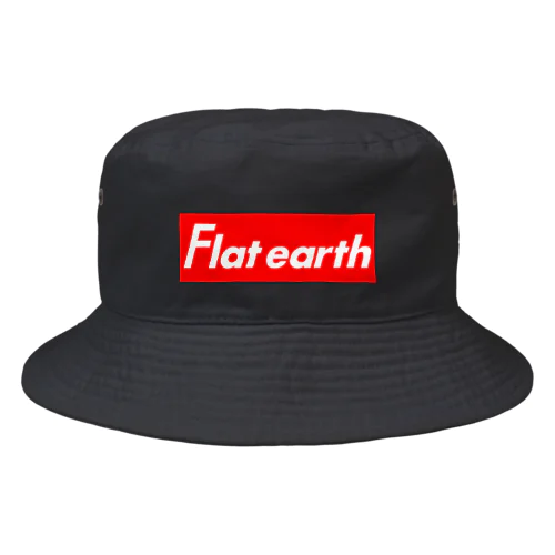 Flatearth Box Logo (RED) フラットアース ボックスロゴ(レッド) Bucket Hat