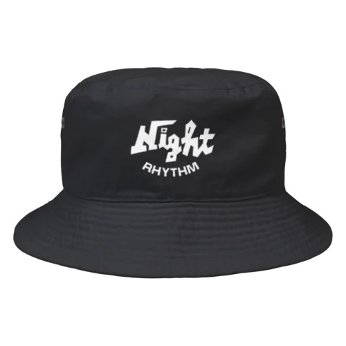 Night Rhythm WHITE LOGO Series バケットハット