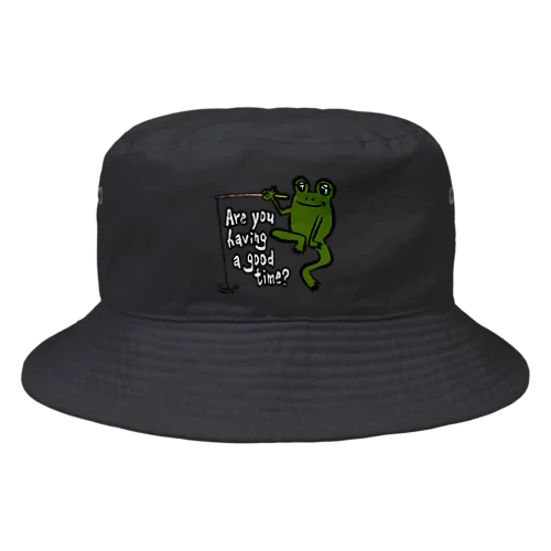 釣りを楽しむカエル Bucket Hat