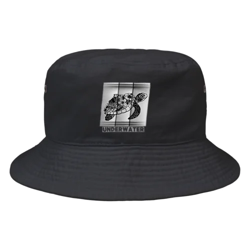 Cute Sea Turtle With Wonderful Hibiscus Flowers Design Bucket Hat