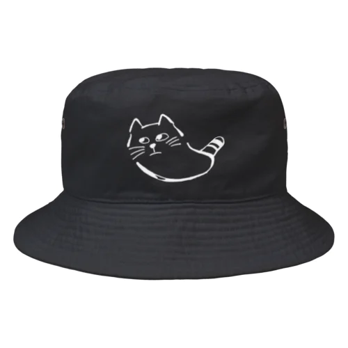 飼い主よ、何か用か？　モノクロ白 Bucket Hat