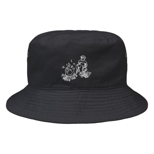 たきび01(白文字) Bucket Hat