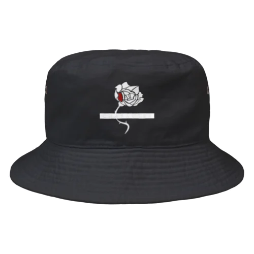 シンプルに薔薇。白ver. Bucket Hat