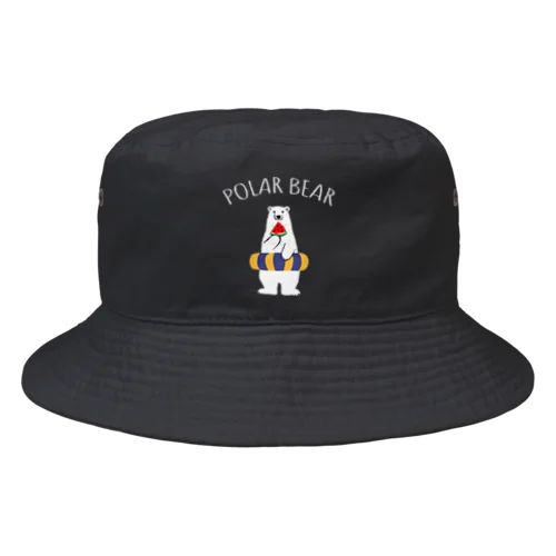 シロクマとスイカと浮き輪 Bucket Hat