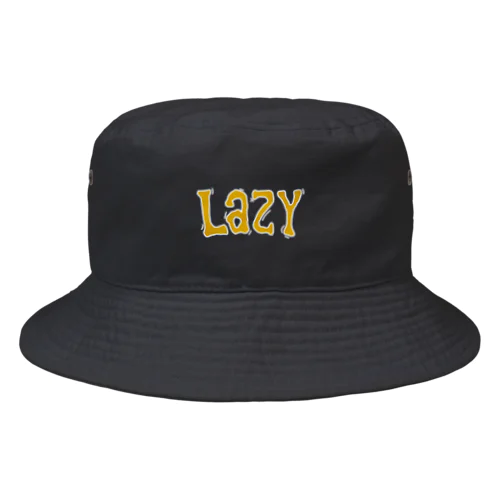 lazy black Bucket Hat