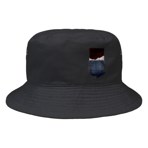 チョコレートインデニムポケット Bucket Hat