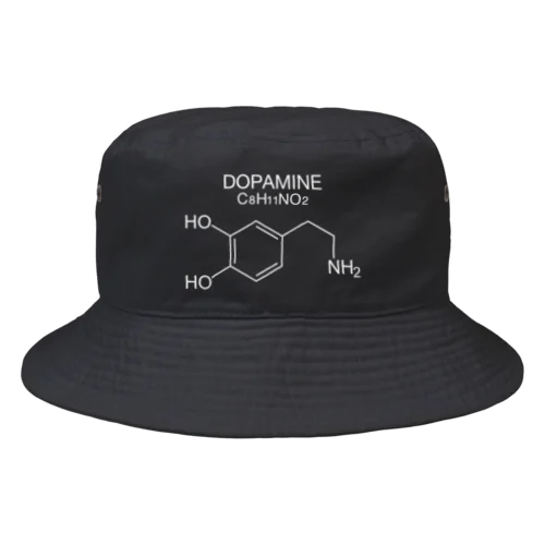 DOPAMINE C8H11NO2 -ドーパミン-白ロゴ バケットハット