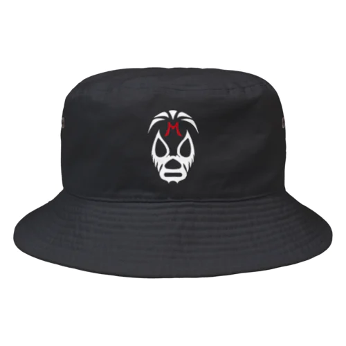 MIL MASCARAS MASK-ミル・マスカラスマスク 白ロゴ Bucket Hat