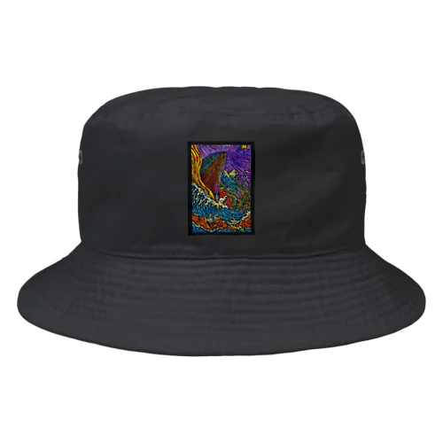 Whale Bound For The Moon Bucket Hat