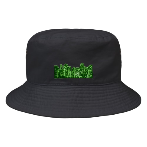 Buildings 緑 Bucket Hat