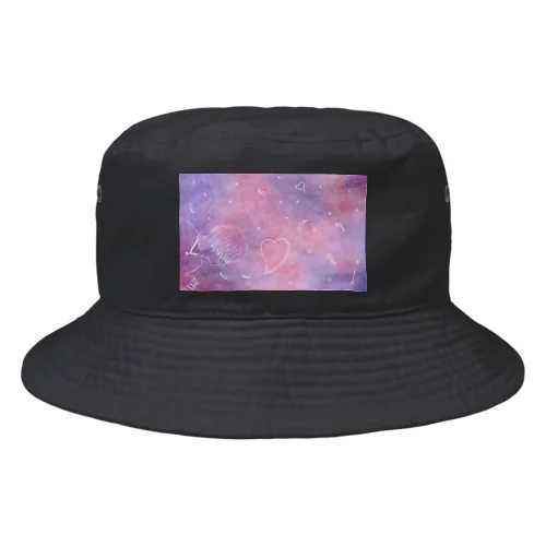 クレヨン画～紫桃～横 Bucket Hat