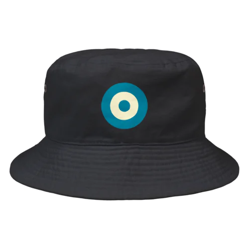 サークルa・ブルーグレー・クリーム・ブルーグレー Bucket Hat